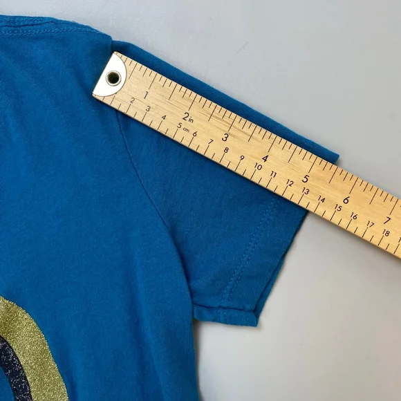 Y2K Cirque du Soleil O T-Shirt Womens Small Teal Glitter Souvenir Bellagio Vegas - Picture 5 of 9